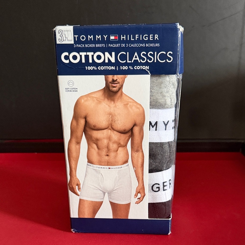 Tommy Hilfiger Cotton Classics Boxer Briefs - Black, Gray, Charcoal